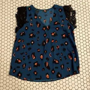Leopard & Lace Top